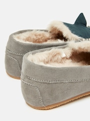 Joules Boys' Quinn Navy Shark Moccasin Slippers - Image 5 of 7