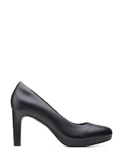 Clarks Black Leather Ambyr Joy Court Shoes - Image 1 of 8