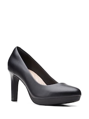 Clarks Black Leather Ambyr Joy Court Shoes - Image 3 of 8
