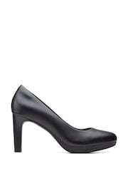 Clarks Black Leather Ambyr Joy Court Shoes - Image 8 of 8