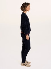Brakeburn Blue Lepe Textured Stripe Crew Neck Sweatshirt - Image 3 of 6