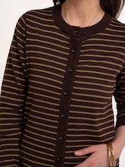 Коричневый - Вязаный кардиган Brakeburn - Изображение 4 6