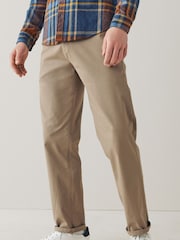 Stone Relaxed Fit Stretch Chinos Trousers - Image 1 of 4