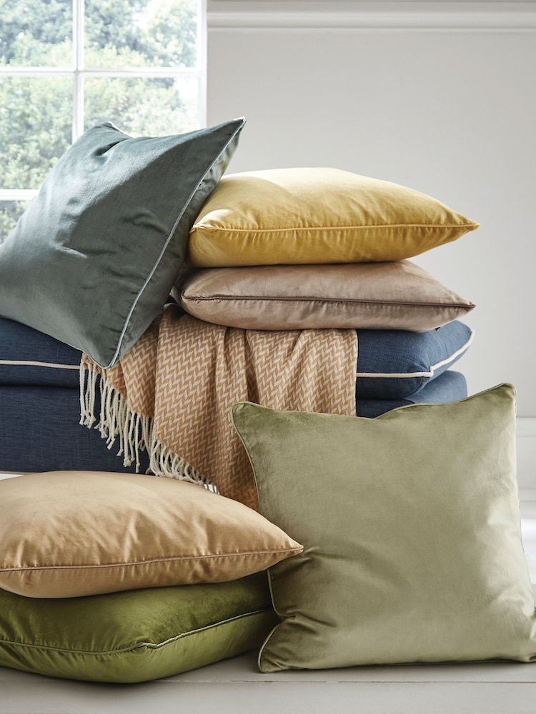 Laura Ashley CamomileYellow Square Nigella Cushion - Image 2 of 3 Laura Ashley CamomileYellow Square Nigella Cushion - Image 2 of 3