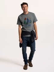 Green Hammersmith Outdoors - Brakeburn Printed Cotton T-Shirt - Bild 1 av 6
