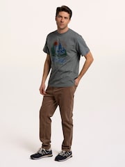 Green Hammersmith Outdoors - Brakeburn Printed Cotton T-Shirt - Bild 3 av 6
