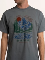 Green Hammersmith Outdoors - Brakeburn Printed Cotton T-Shirt - Bild 4 av 6