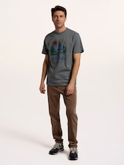 Green Hammersmith Outdoors - Brakeburn Printed Cotton T-Shirt - Bild 5 av 6