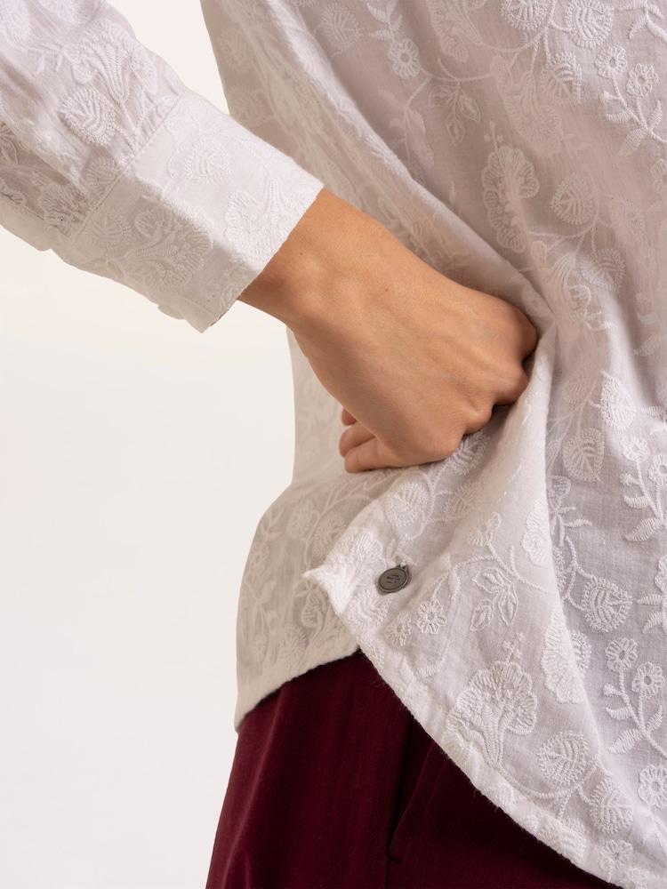 Brakeburn White Flora Blouse - Image 6 of 6