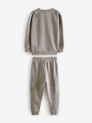 Baker by Ted Baker Grey 100% Cotton Sweatshirt And Joggers Set - Image 10 of 13