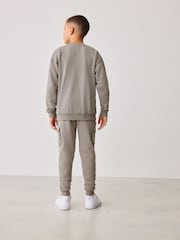 Baker by Ted Baker Grey 100% Cotton Sweatshirt And Joggers Set - Image 2 of 13