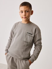 Baker by Ted Baker Grey 100% Cotton Sweatshirt And Joggers Set - Image 4 of 13
