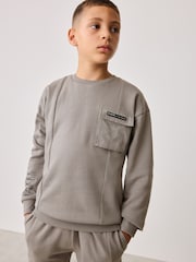 Baker by Ted Baker Grey 100% Cotton Sweatshirt And Joggers Set - Image 5 of 13