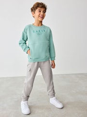 Baker by Ted Baker Green/Grey Sweatshirt and Cargo Joggers Set - Image 8 of 10