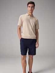 Neutral Knitted Regular Fit Trophy Polo Shirt - Image 2 of 8