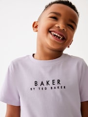 Lila vijolična - Baker by Ted Baker mornarsko moder/bela 100% bombaž majica in kratke hlače - Slika 8 iz 12