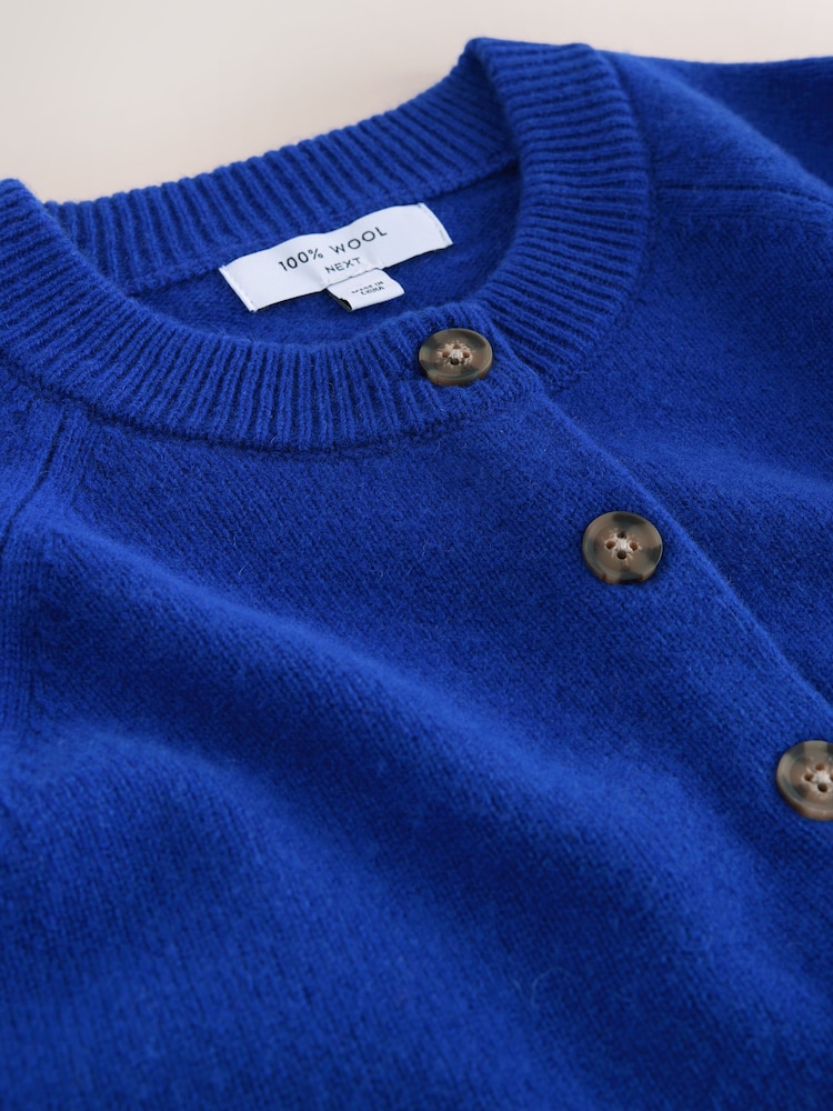 Cobalt Blue N.Premium Merino Wool Cardigan - Image 3 of 3