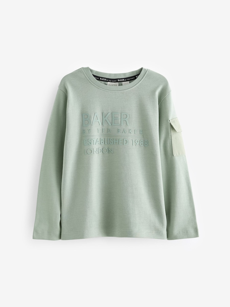 Baker by Ted Baker 100% Cotton Heavyweight Long Sleeve T-Shirt - Image 1 of 3 Baker by Ted Baker 100% Cotton Heavyweight Long Sleeve T-Shirt - Image 1 of 3