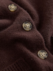 Chocolate Brown N.Premium Merino Wool Cardigan - Image 2 of 3