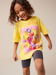 Yellow Oversized Embellished Graphic T-Shirt (3-16yrs) - Image 1 of 6
