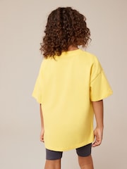 Yellow Oversized Embellished Graphic T-Shirt (3-16yrs) - Image 2 of 6
