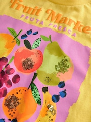 Yellow Oversized Embellished Graphic T-Shirt (3-16yrs) - Image 6 of 6