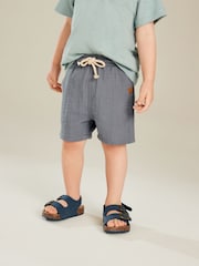 Blue Soft Textured Shorts (3mths-7yrs) - Image 1 of 7