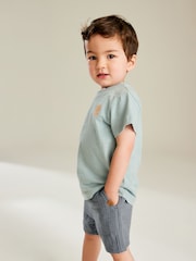 Blue Soft Textured Shorts (3mths-7yrs) - Image 2 of 7