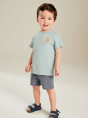 Blue Soft Textured Shorts (3mths-7yrs) - Image 3 of 7