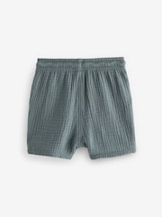 Blue Soft Textured Shorts (3mths-7yrs) - Image 6 of 7