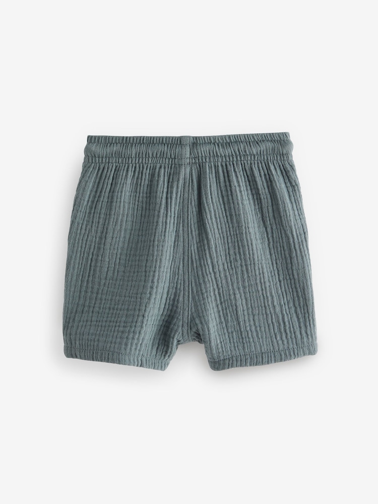 Blau - Weiche, strukturierte Shorts (3M.–7J.) - Image 6 of 7