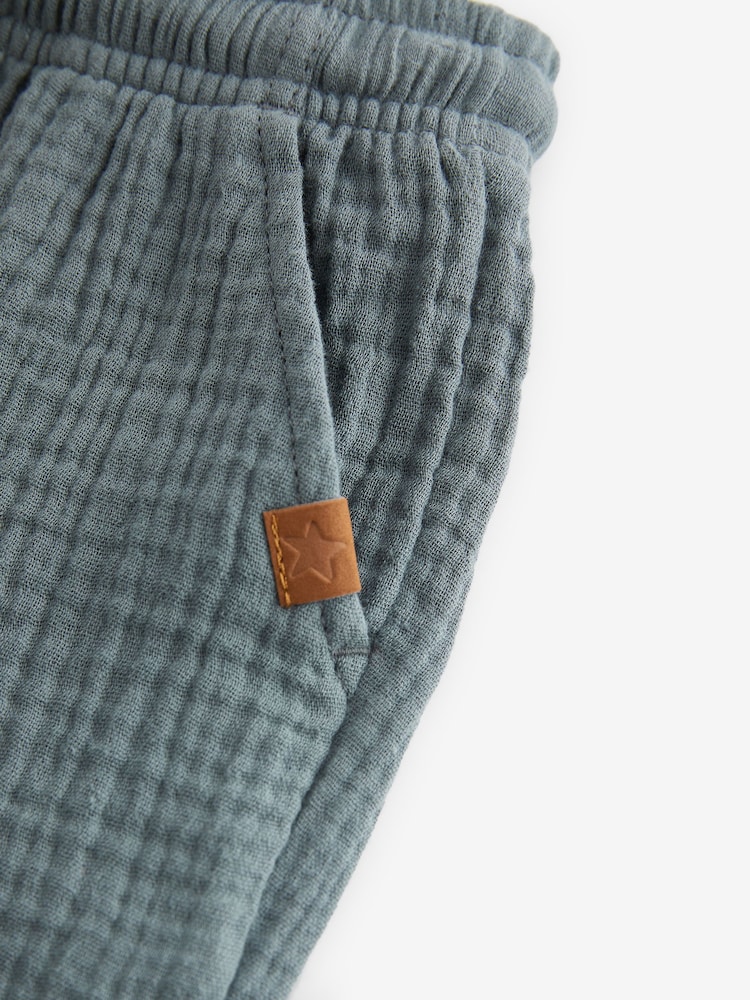 Blue Soft Textured Shorts (3mths-7yrs) - Image 7 of 7