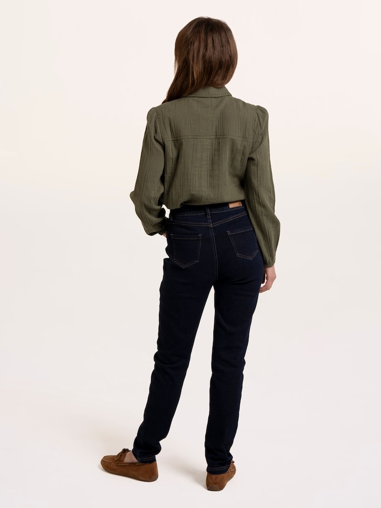Brakeburn Blue Sparkle Trousers - Image 2 of 6 Brakeburn Blue Sparkle Trousers - Image 2 of 6