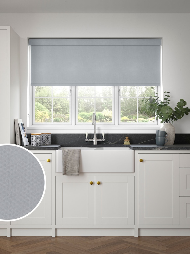 Iron Grey Linea Made to Measure Roller Blind - Image 1 of 6