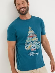 FatFace Blue VW Stacked T-Shirt - Image 1 of 3