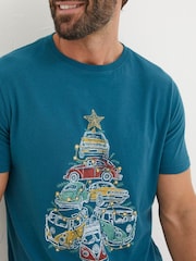 FatFace Blue VW Stacked T-Shirt - Image 3 of 3