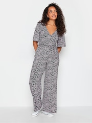 M&Co Black Light Wrap Jumpsuit - Image 2 of 4
