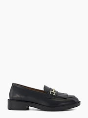 Dune London Black Guided DD Snaffle Fringe Loafers - Image 1 of 6