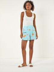 Roman Blue Beach Print Shorts - Image 2 of 4