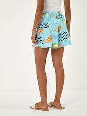 Roman Blue Beach Print Shorts - Image 3 of 4