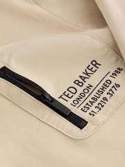 Baker by Ted Baker Heavyweight Stone Long Sleeve Nylon Pocket T-Shirt - Image 3 of 3