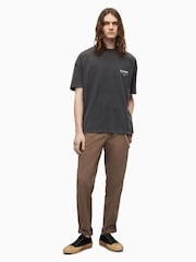AllSaints Black 100% Cotton Underground Short Sleeve Crew T-Shirt - Image 3 of 7