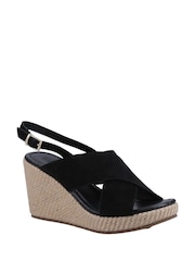 Schwarz - Hush Puppies Perrie Sandalen mit Keilabsatz - Bild 2 von 4