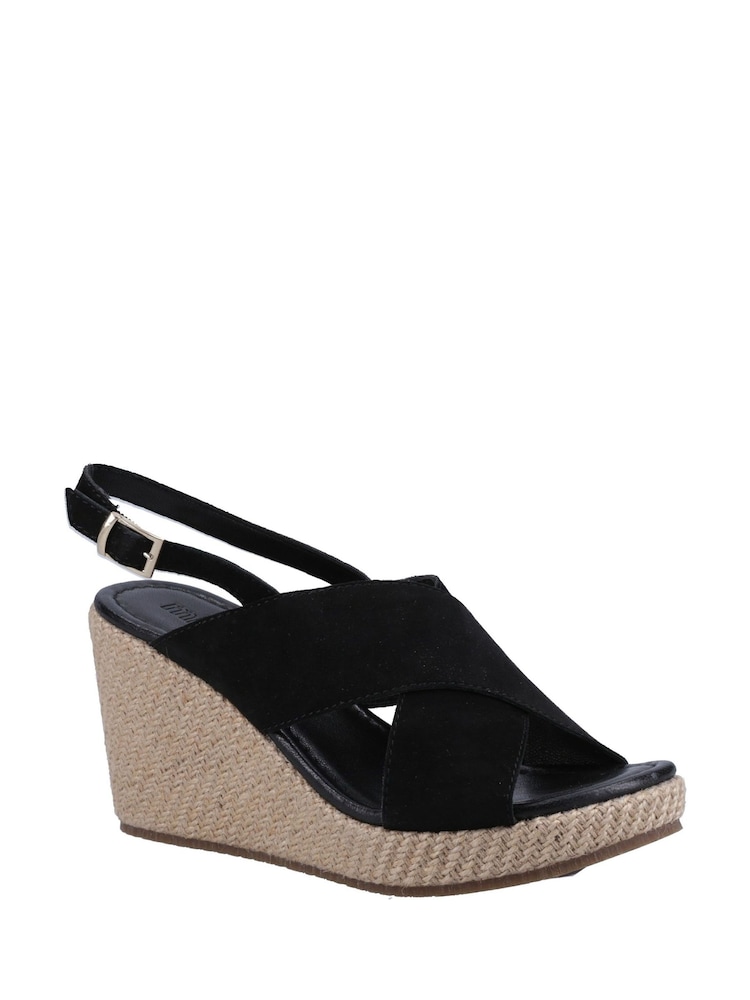 Schwarz - Hush Puppies Perrie Sandalen mit Keilabsatz - Bild 2 von 4 Schwarz - Hush Puppies Perrie Sandalen mit Keilabsatz - Bild 2 von 4