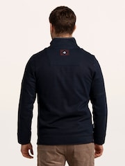 Brakeburn Blue Talbot Chest Panel 1/4 Zip Sweat Top - Image 2 of 6