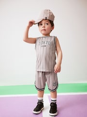 Vertikale Streifen - Set mit Trägertop und Shorts (3 Monate bis 7 Jahre) - Bild 2 von 7