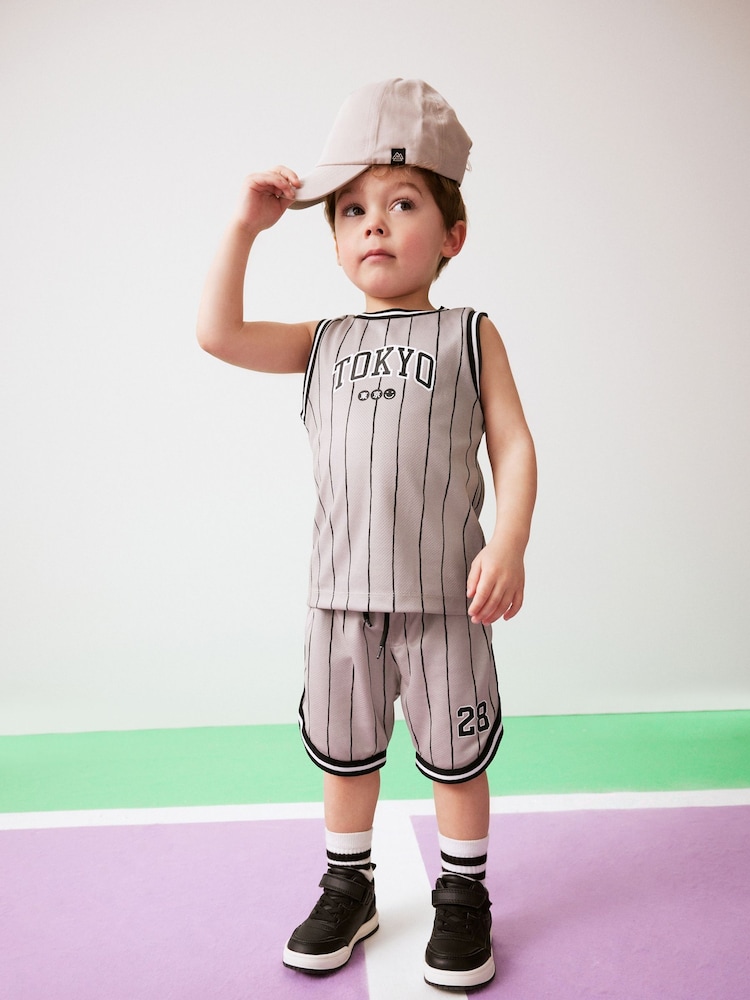 Vertikale Streifen - Set mit Trägertop und Shorts (3 Monate bis 7 Jahre) - Bild 2 von 7
