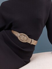 Gold Sparkle Cover Buckle Regular Belt - Image 4 of 6