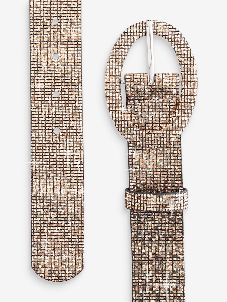 Gold Sparkle Cover Buckle Regular Belt - Image 6 of 6