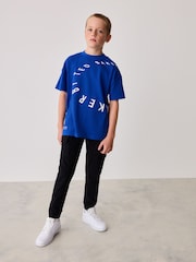 Azul - Conjunto de camiseta gráfica y pantalones de chándal 100% algodón de Baker by Ted Baker - Imagen 1 de 15